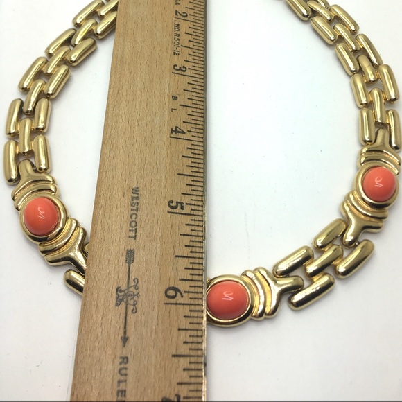 Vintage Givenchy runway coral lucite choker. Givenchy necklace - Picture 4 of 6